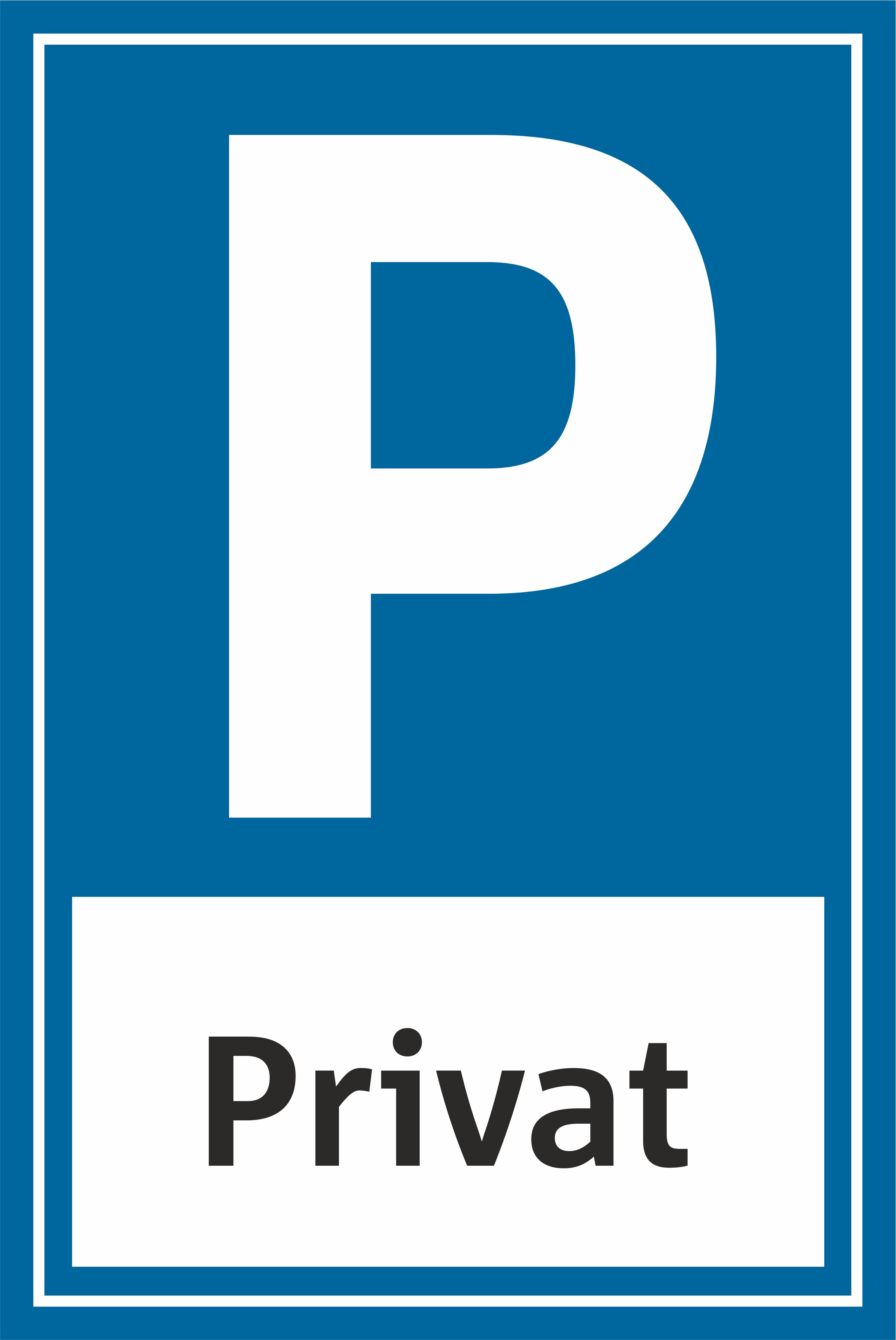 Parkplatzschild Privat | 30 x 20 cm | PVC oder Alu-Verbund