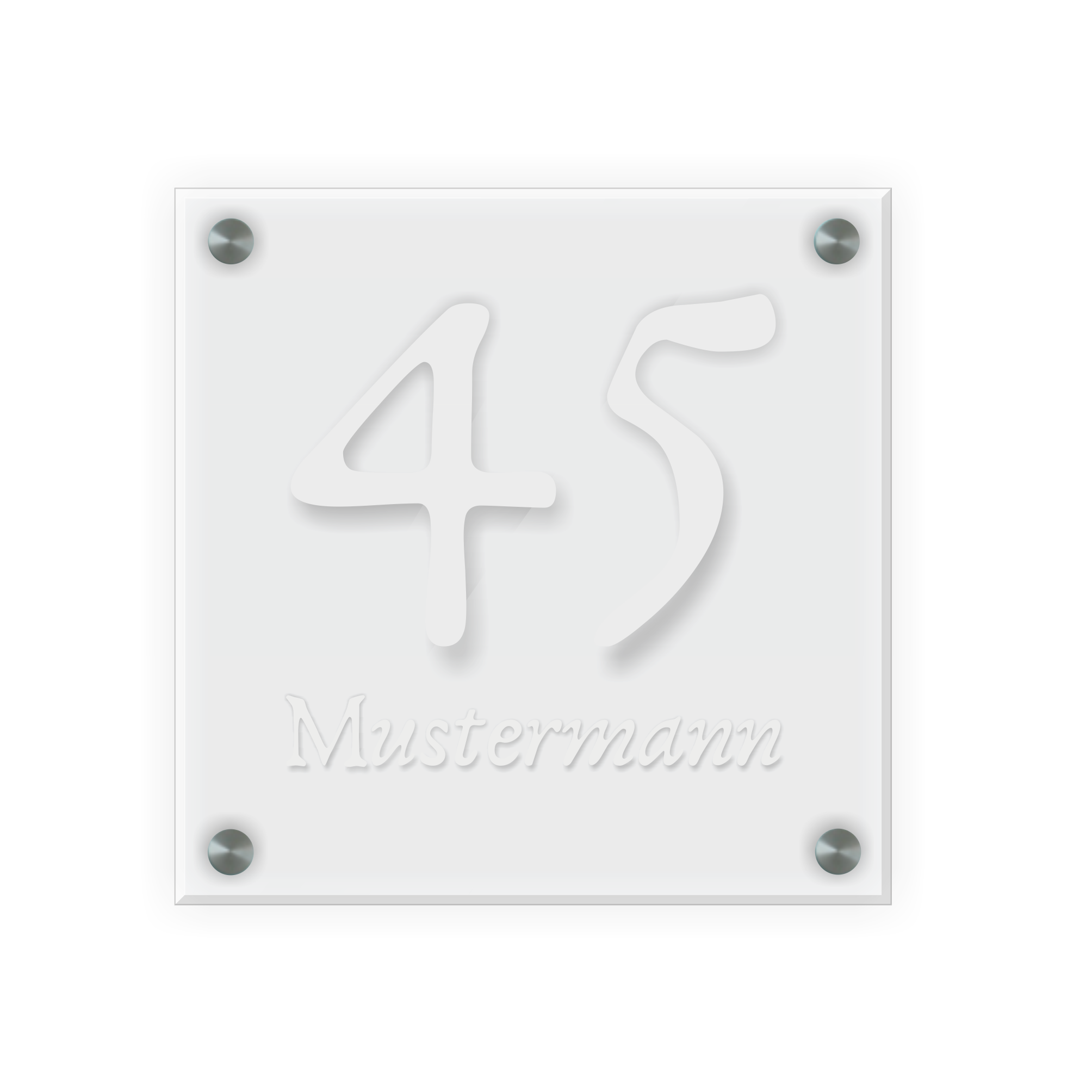 Türschild aus Acrylglas Design 1 inkl. Aluminium-Abstandshalter