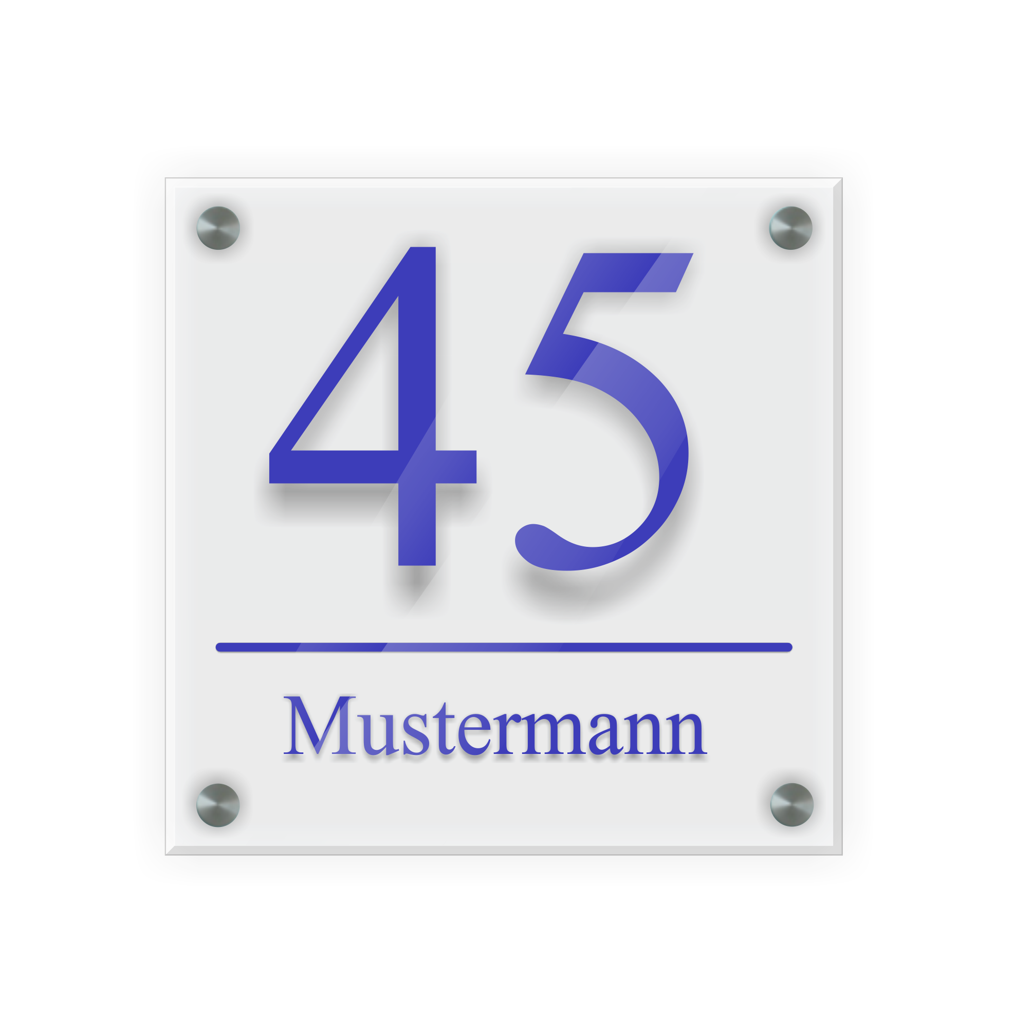 Türschild aus Acrylglas Design 2 inkl. Aluminium-Abstandshalter