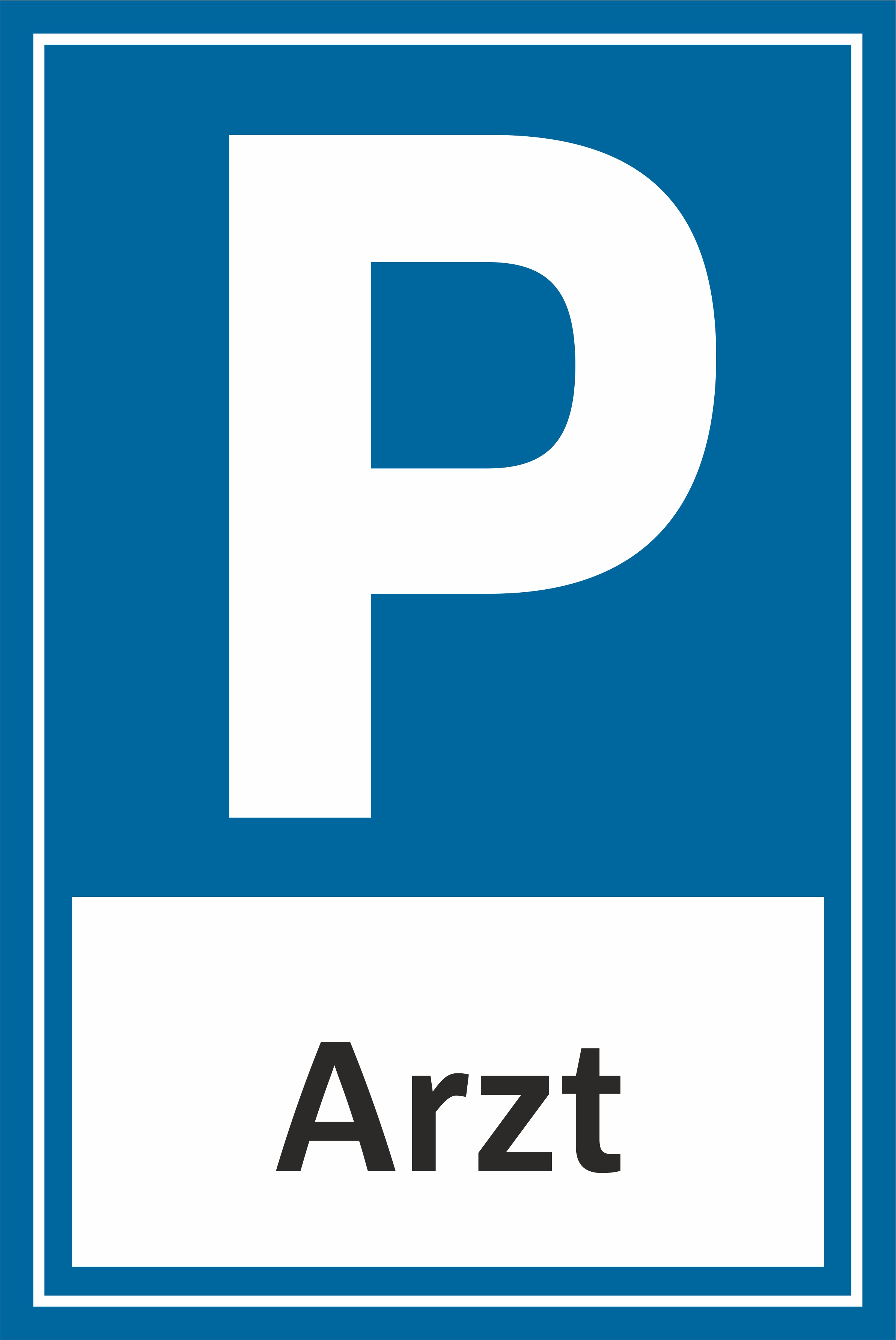Parkplatzschild Arzt | 30 x 20 cm | PVC oder Alu-Verbund