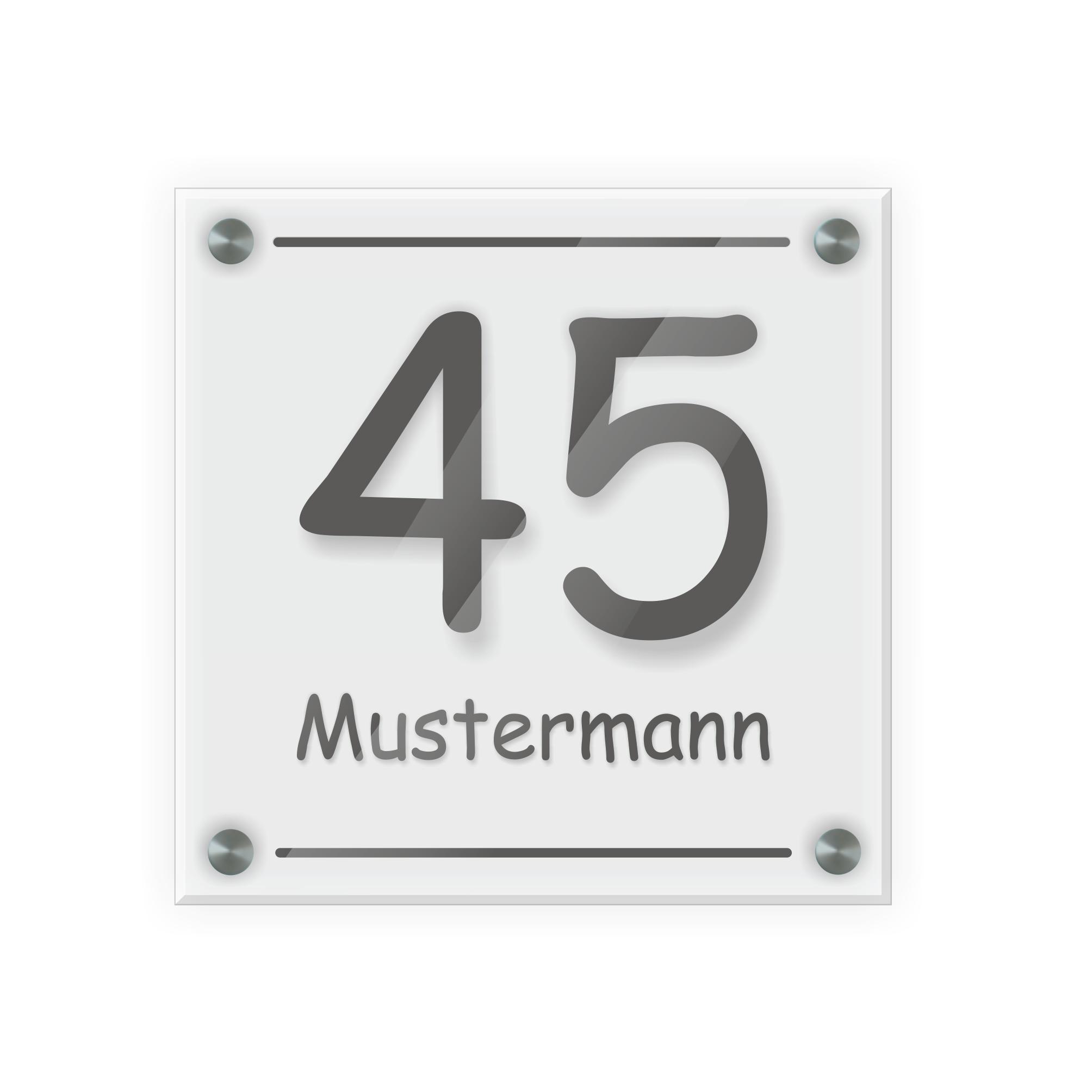 Türschild aus Acrylglas Design 3 inkl. Aluminium-Abstandshalter 