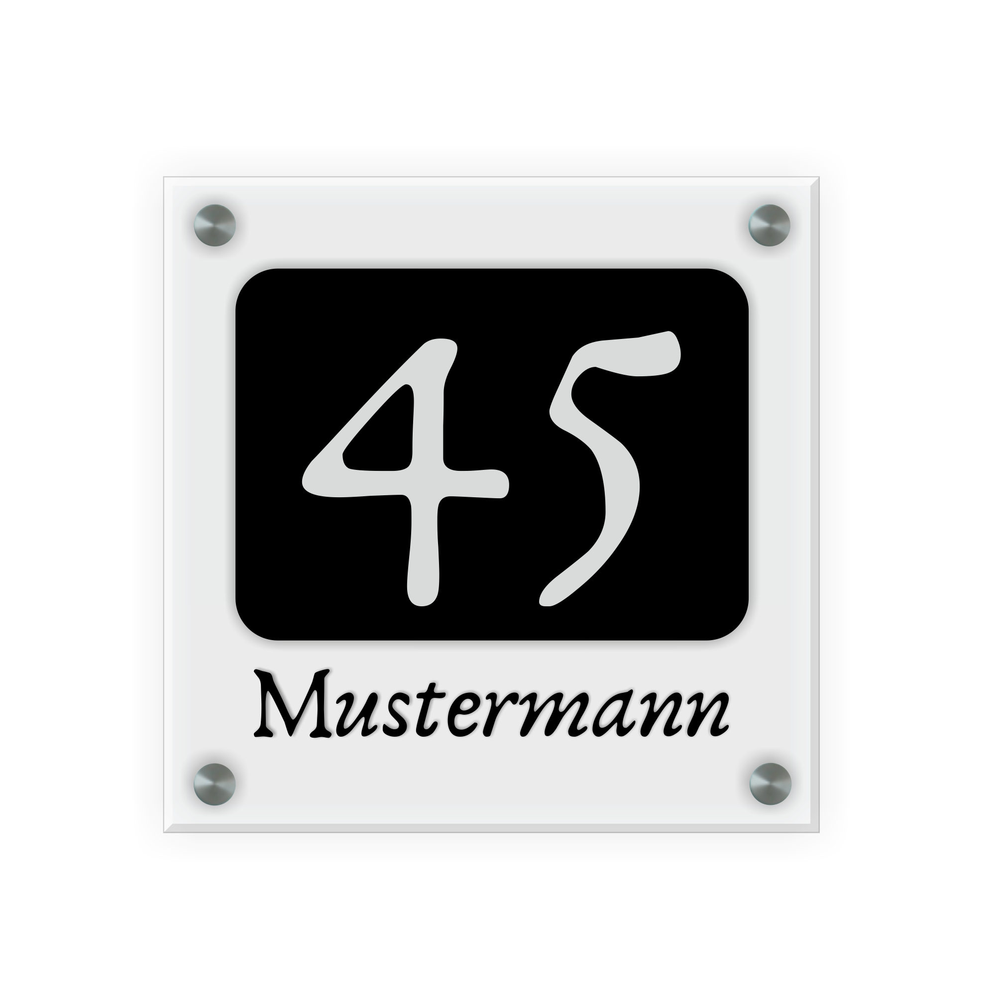Türschild aus Acrylglas Design 7  inkl. Aluminium-Abstandshalter