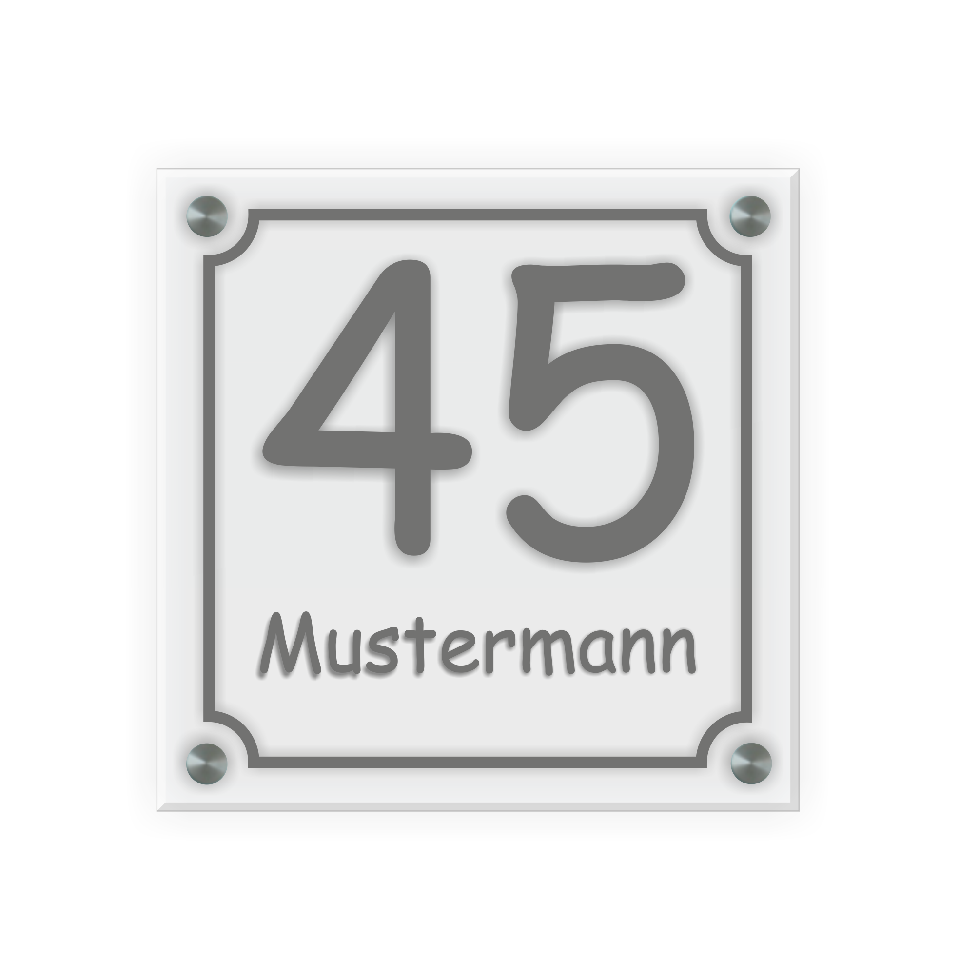Türschild aus Acrylglas Design 5  inkl. Aluminium-Abstandshalter