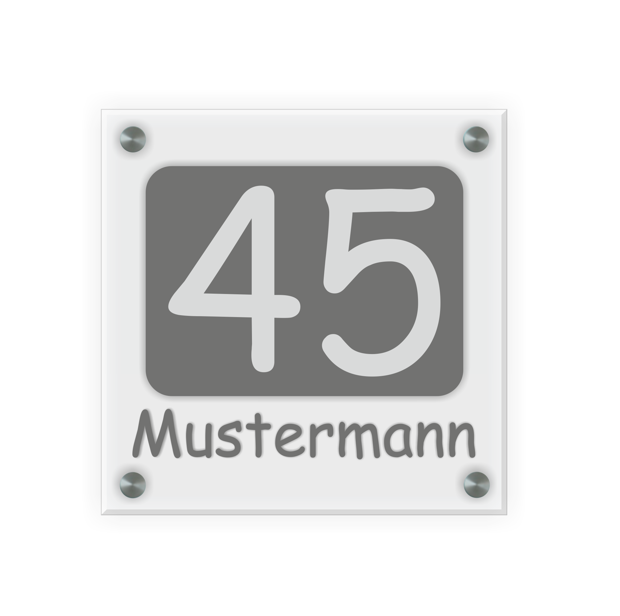 Türschild aus Acrylglas Design 7  inkl. Aluminium-Abstandshalter