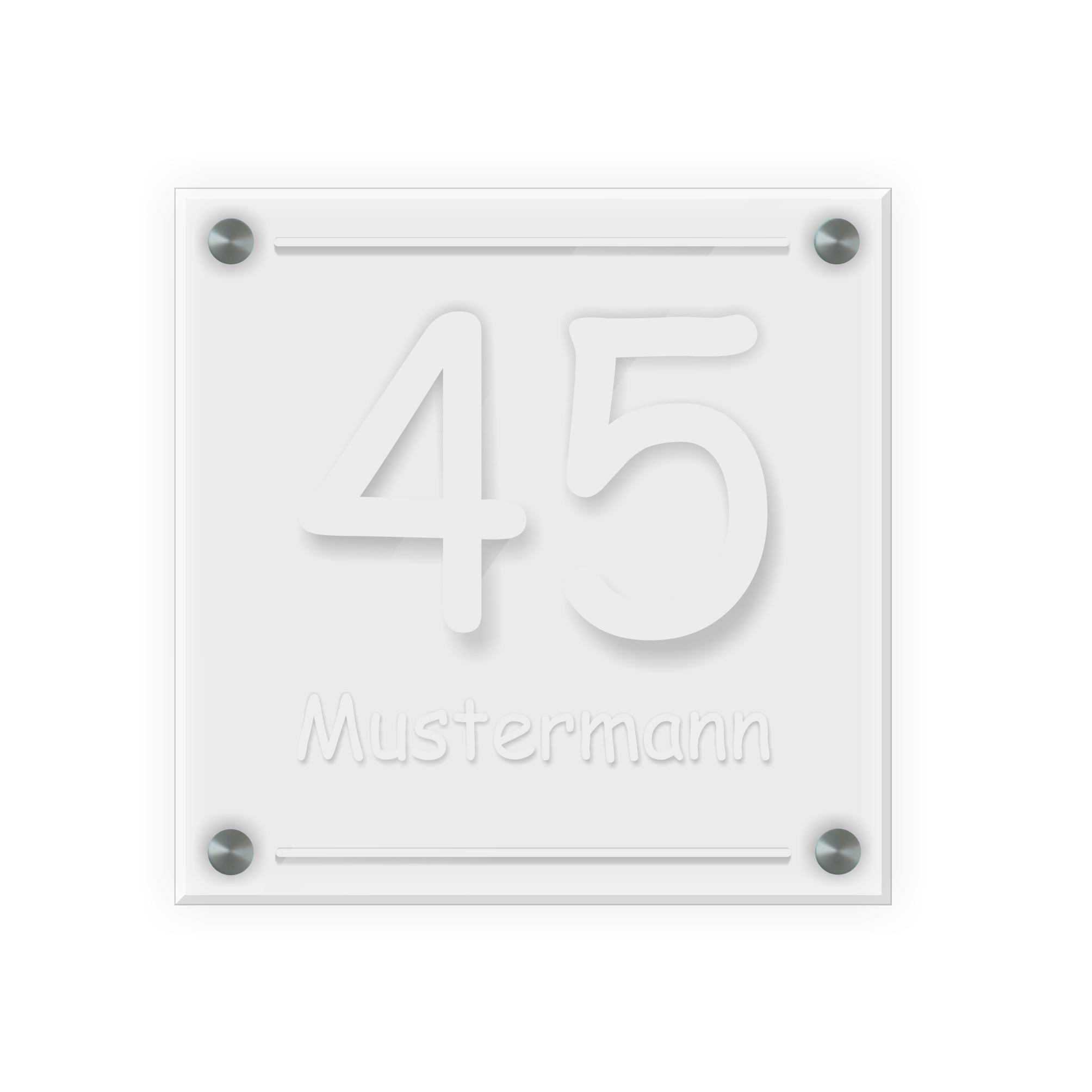 Türschild aus Acrylglas Design 3 inkl. Aluminium-Abstandshalter 