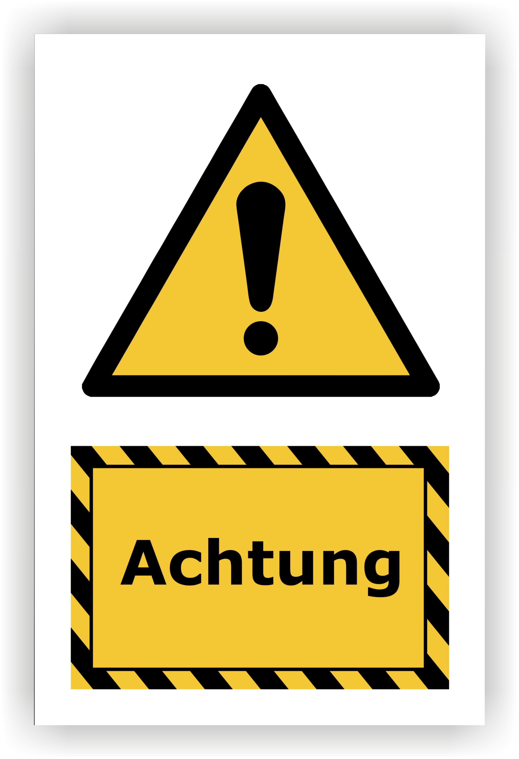 Kombi Warnschild Achtung Sicherheitshinweis F r Alle Bereiche 20 