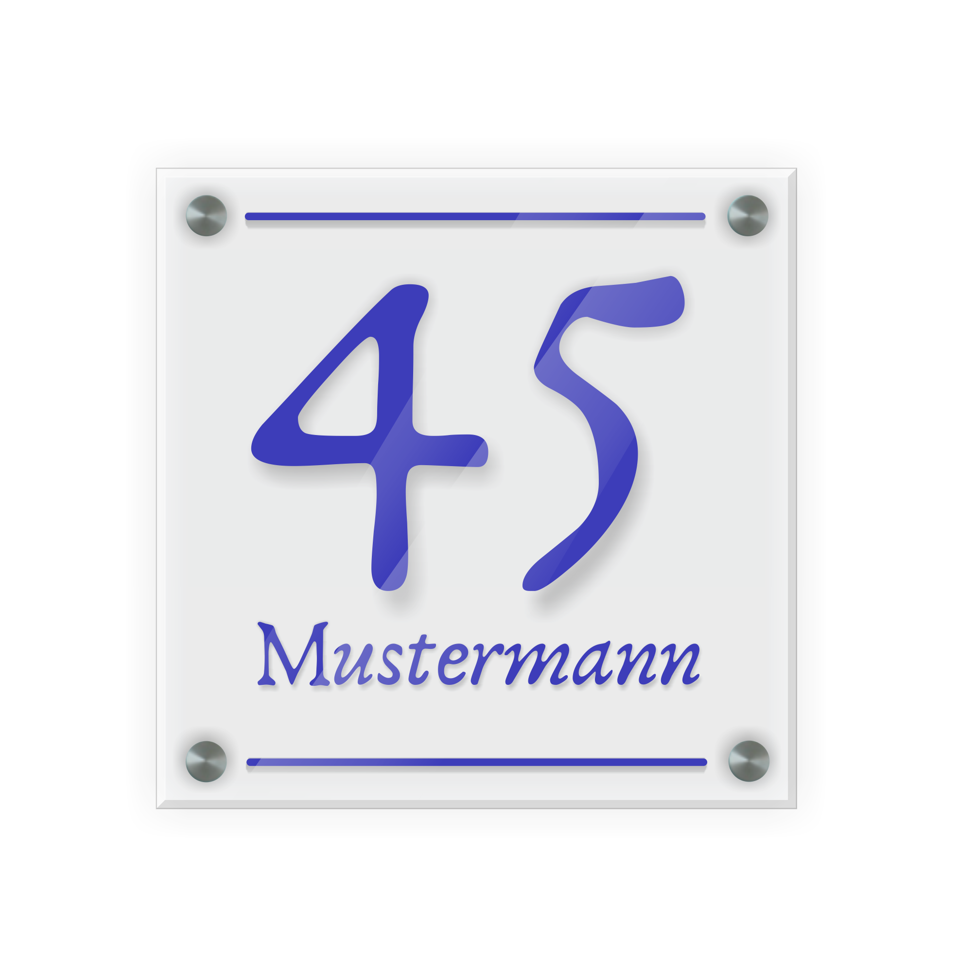 Türschild aus Acrylglas Design 3 inkl. Aluminium-Abstandshalter 