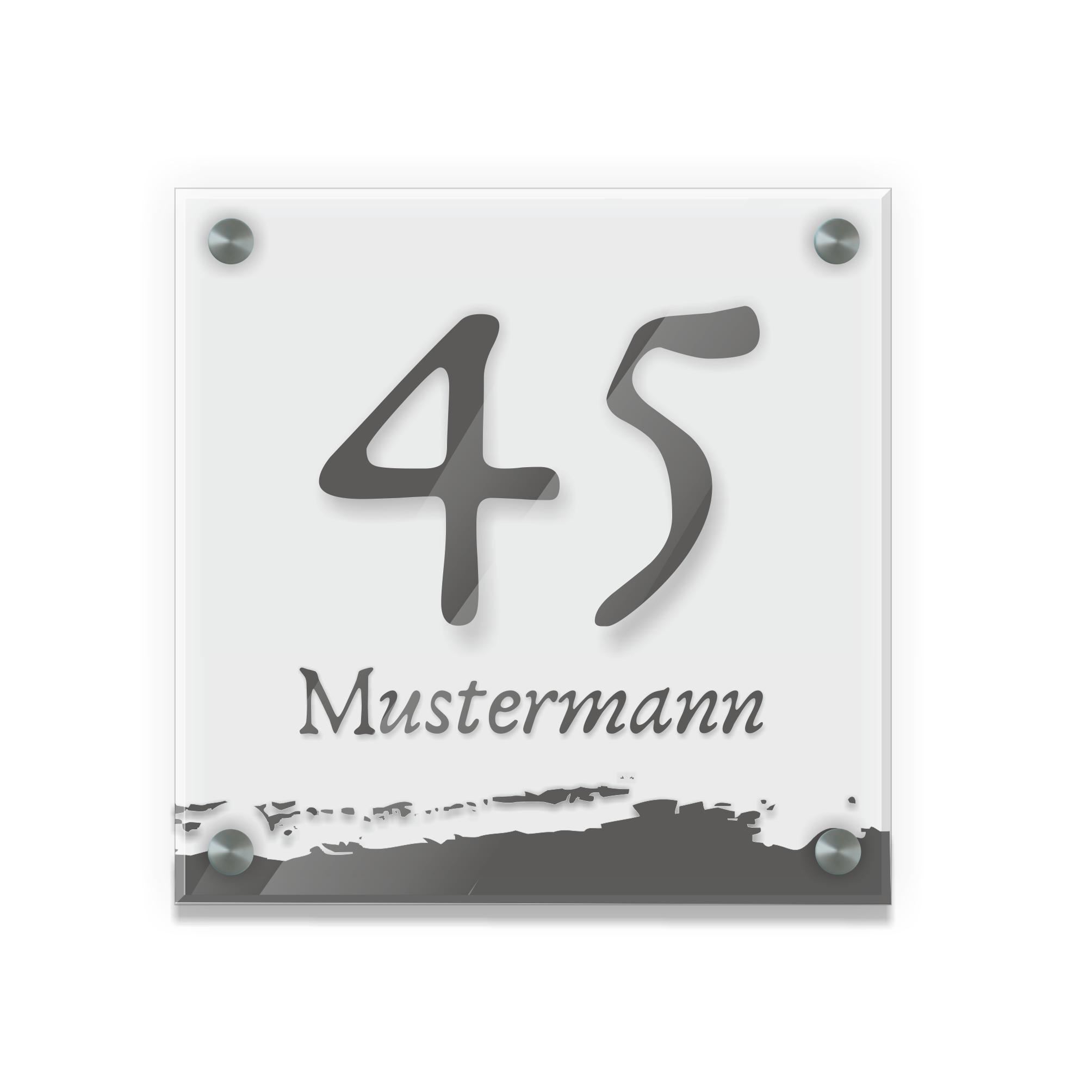 Türschild aus Acrylglas Design 6  inkl. Aluminium-Abstandshalter 