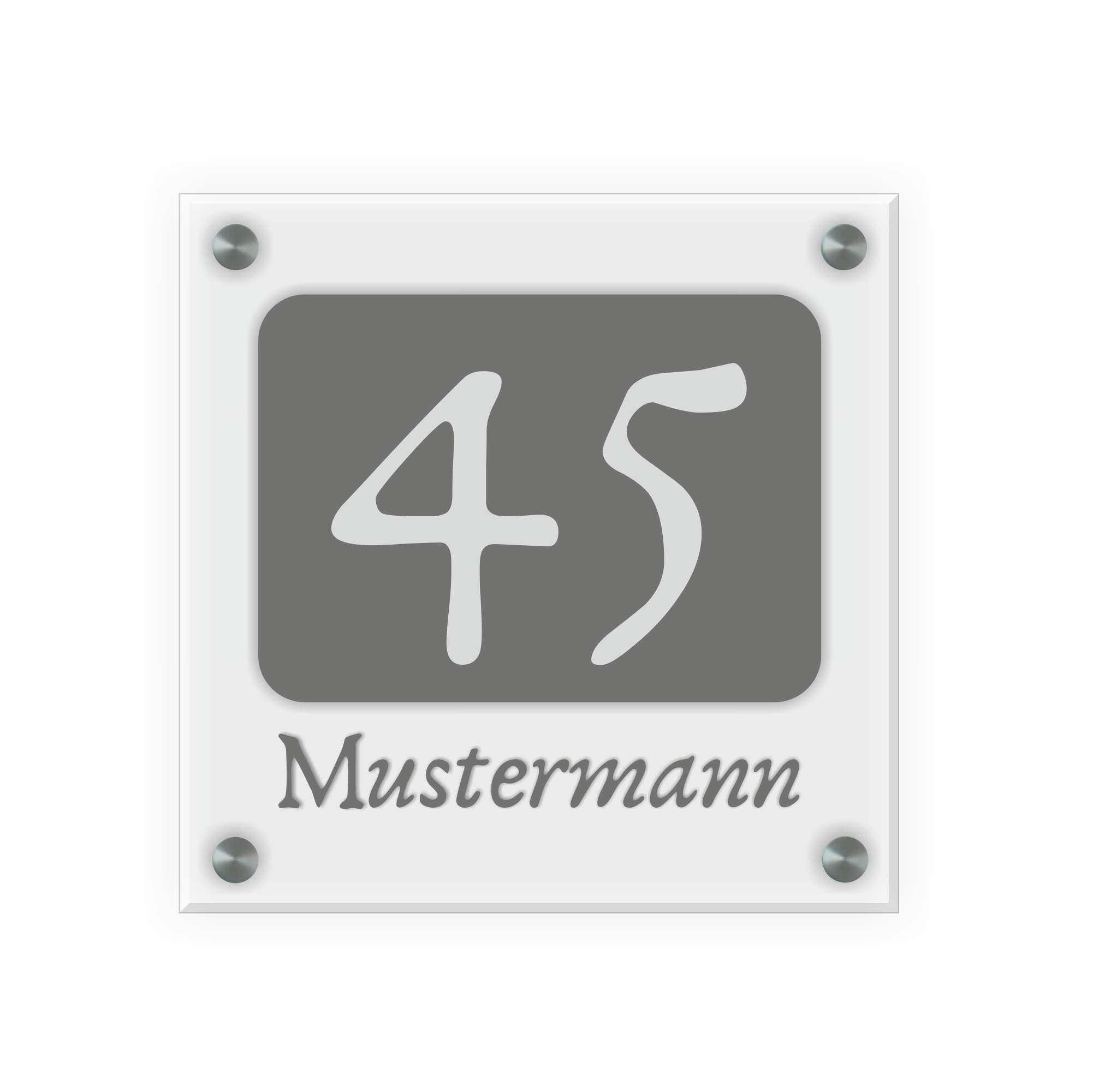 Türschild aus Acrylglas Design 7  inkl. Aluminium-Abstandshalter
