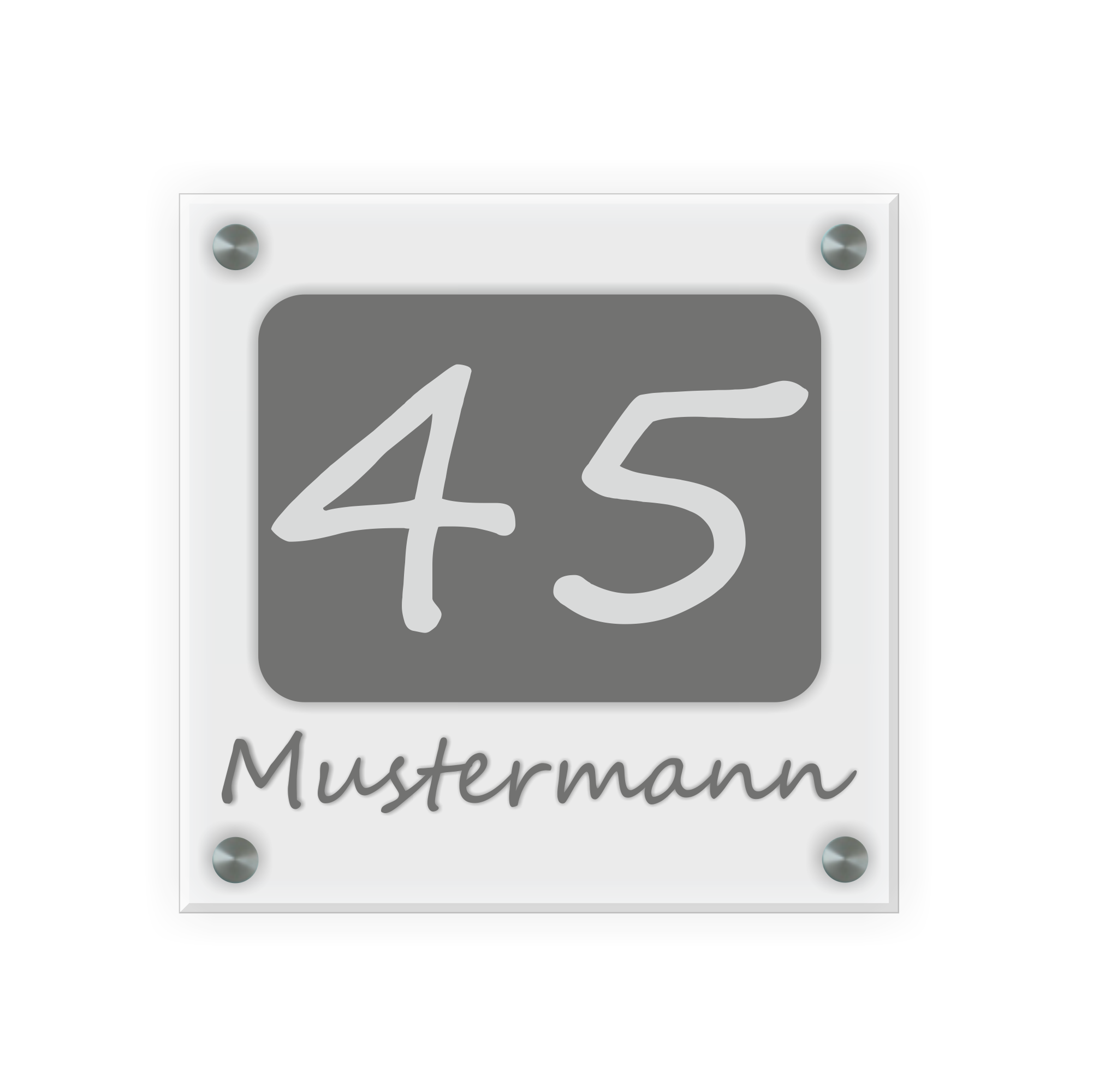 Türschild aus Acrylglas Design 7  inkl. Aluminium-Abstandshalter