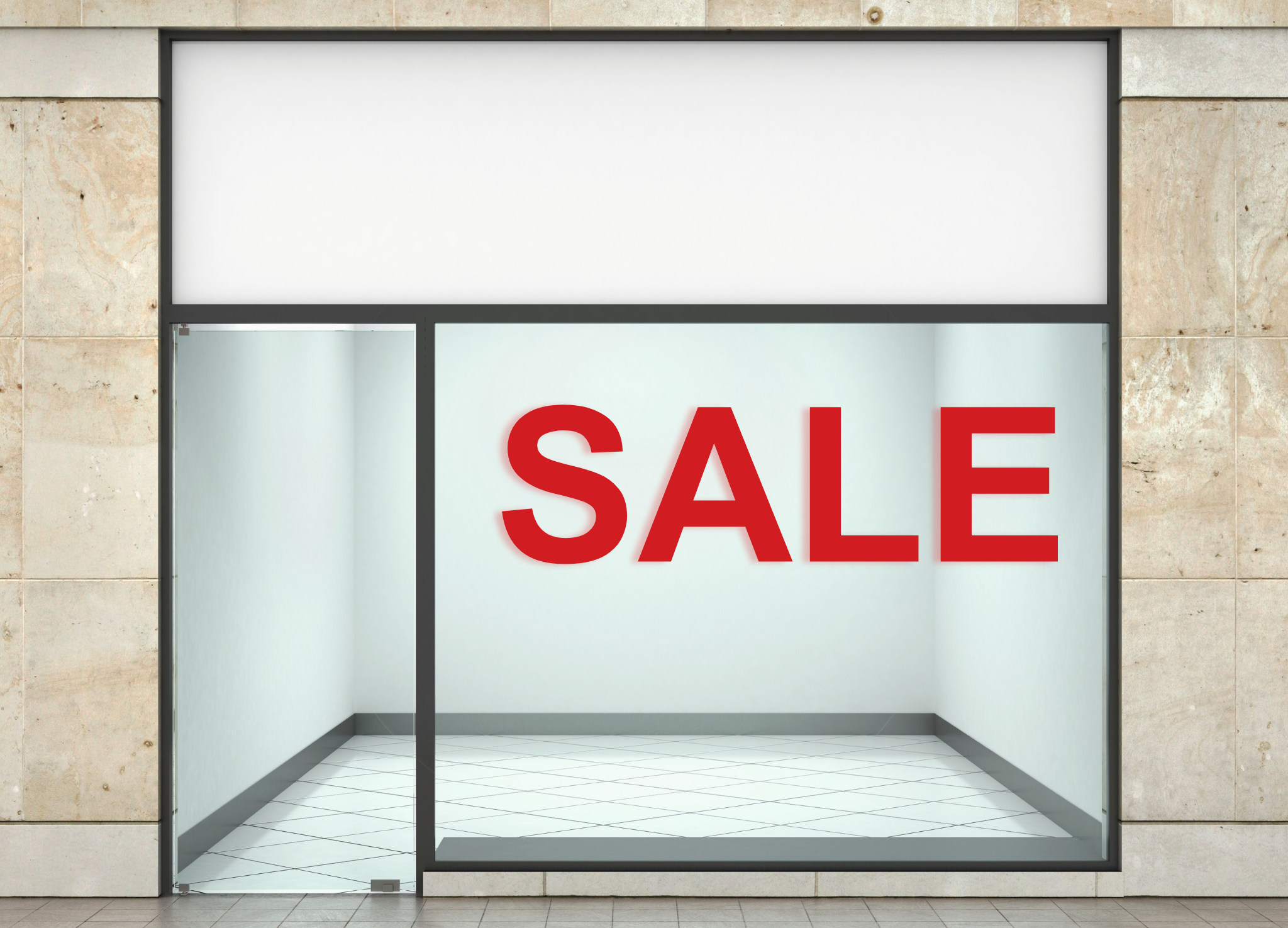 Aufkleber "SALE"- Klebebuchstaben - Ausverkauf Schriftzug - Schaufenster - Farbe rot
