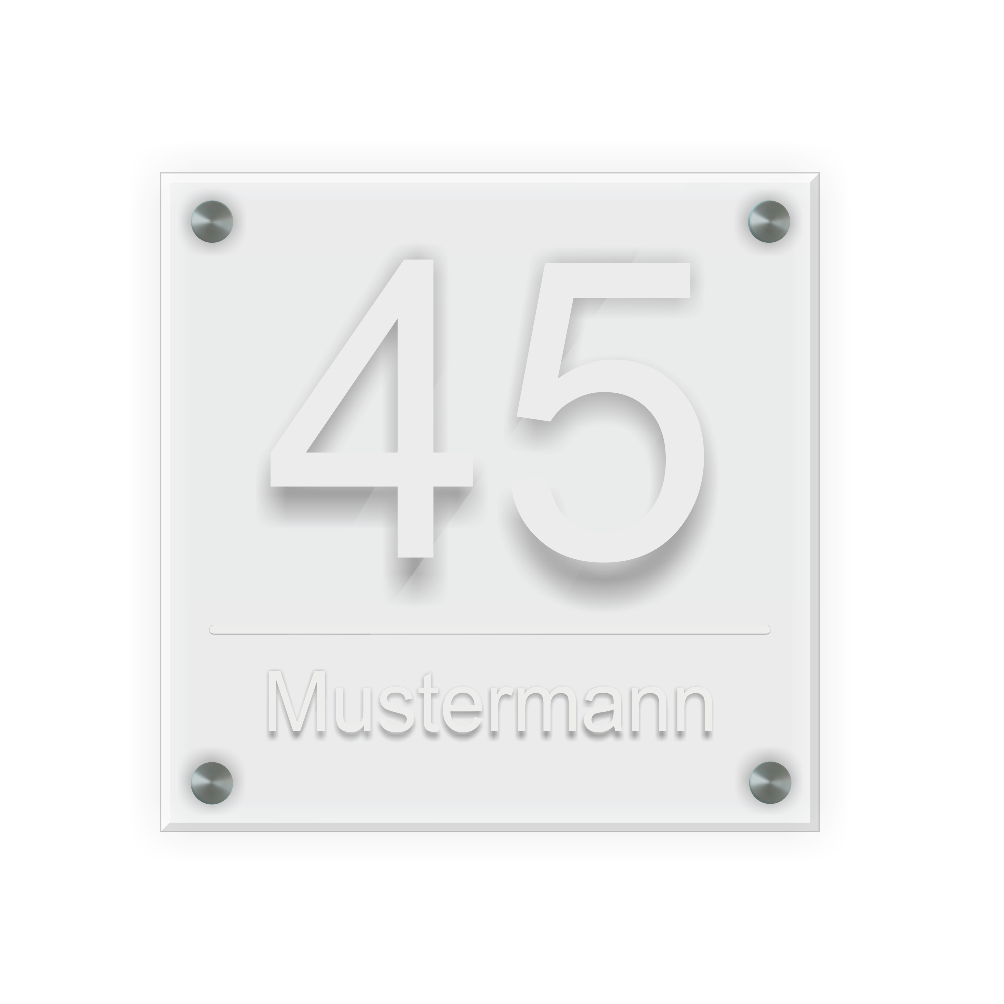 Türschild aus Acrylglas Design 2 inkl. Aluminium-Abstandshalter