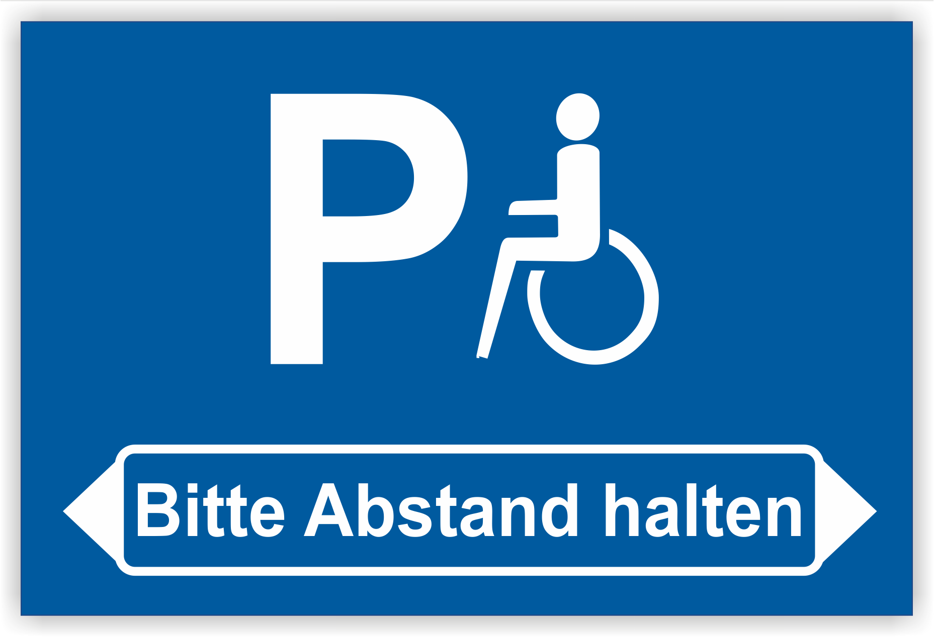 Parkplatzschild Behinderten Parkplatz 30 x 20 cm | PVC oder Alu-Verbund 