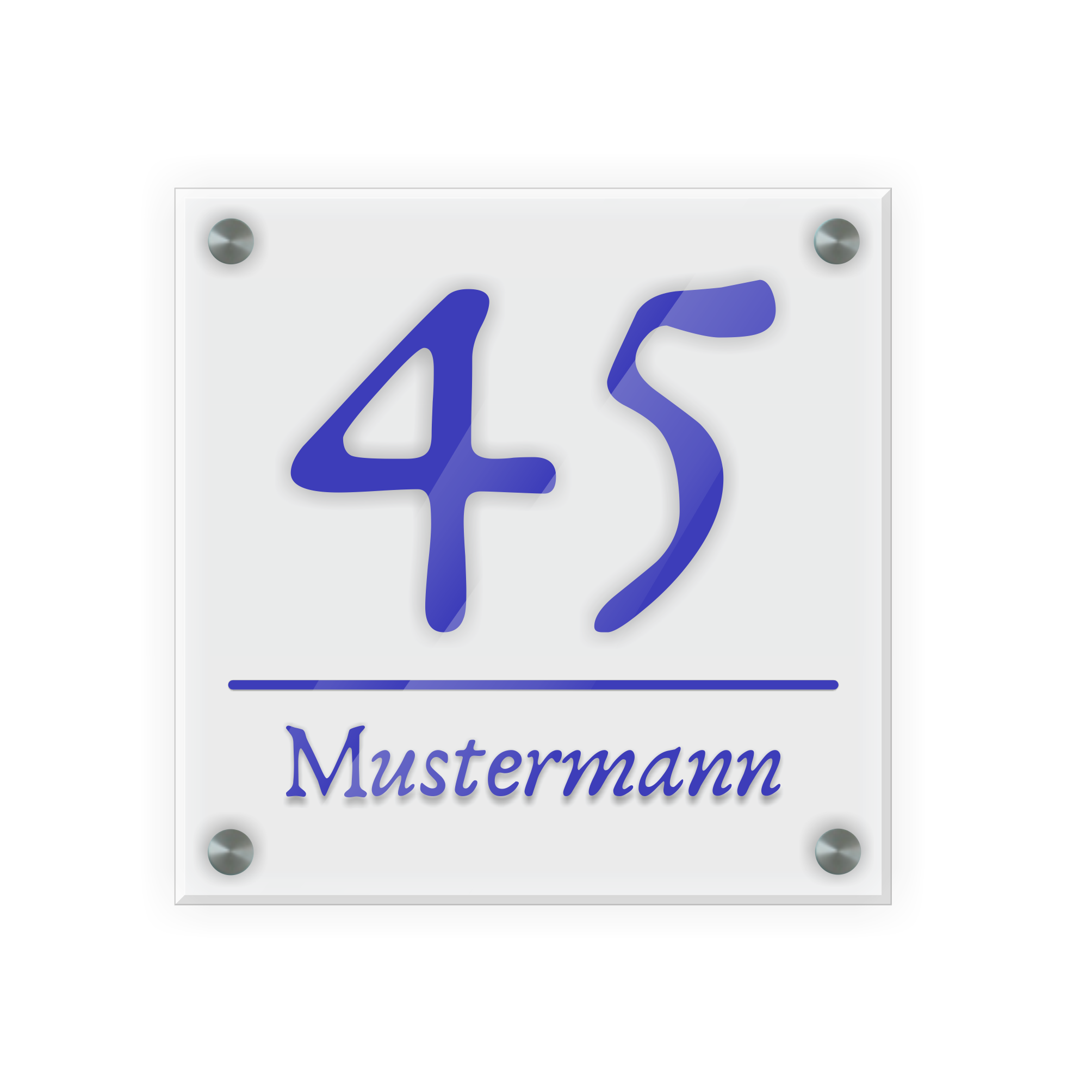Türschild aus Acrylglas Design 2 inkl. Aluminium-Abstandshalter
