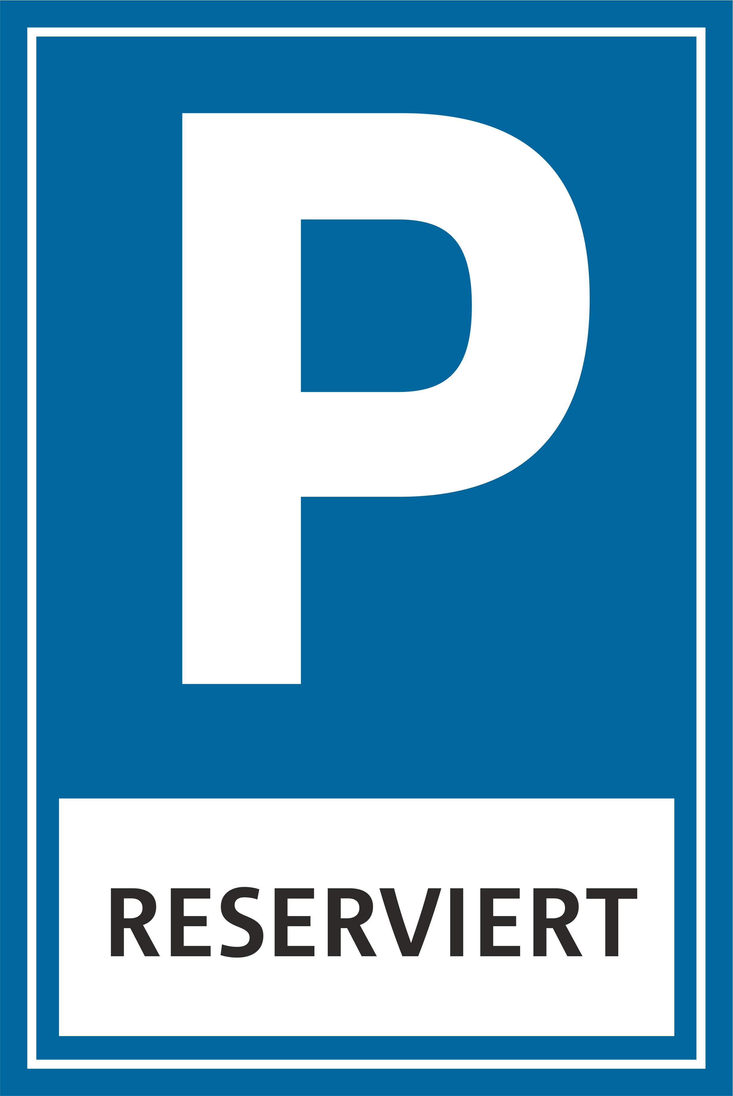 Parkplatzschild Reserviert | 30 x 20 cm | PVC oder Alu-Verbund
