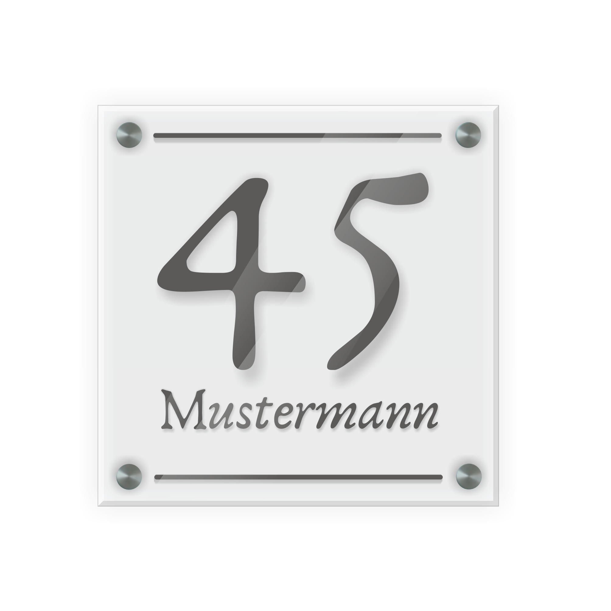 Türschild aus Acrylglas Design 3 inkl. Aluminium-Abstandshalter 