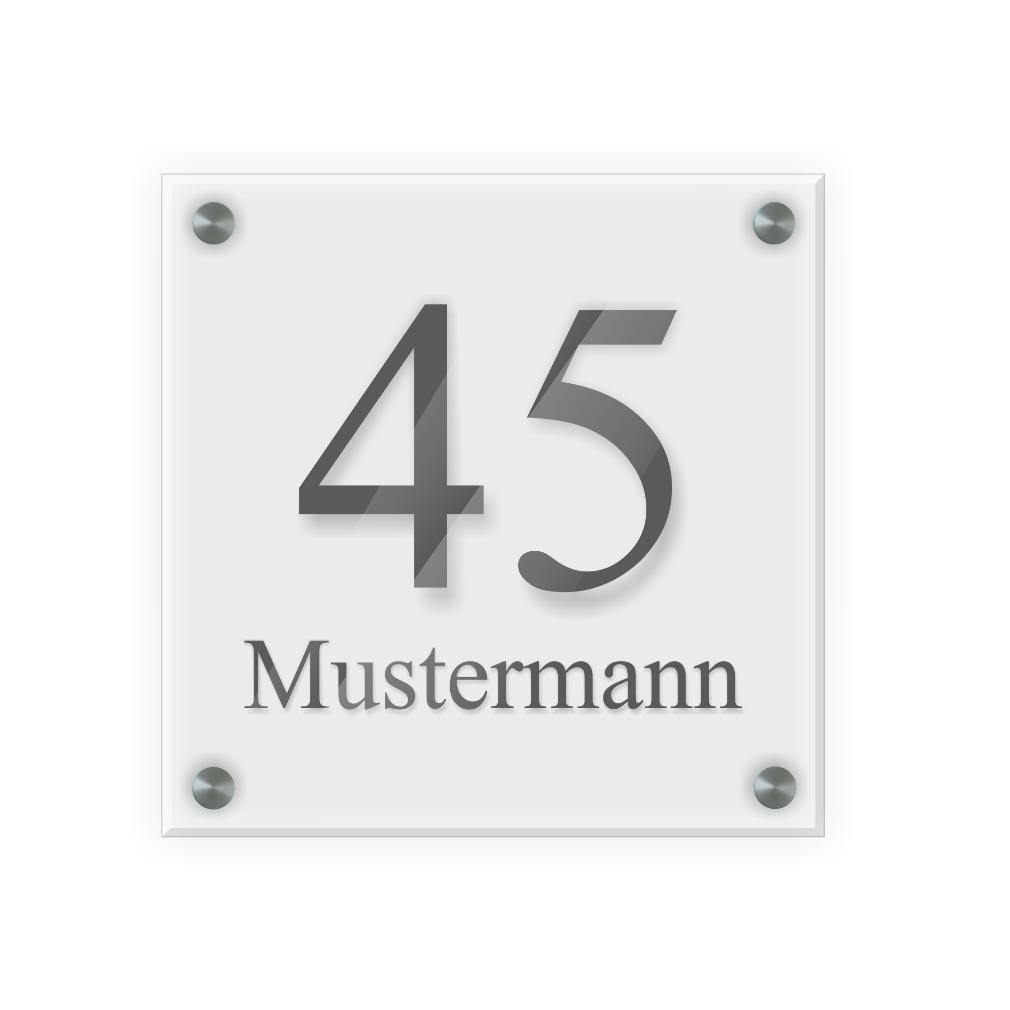 Türschild aus Acrylglas Design 1 inkl. Aluminium-Abstandshalter
