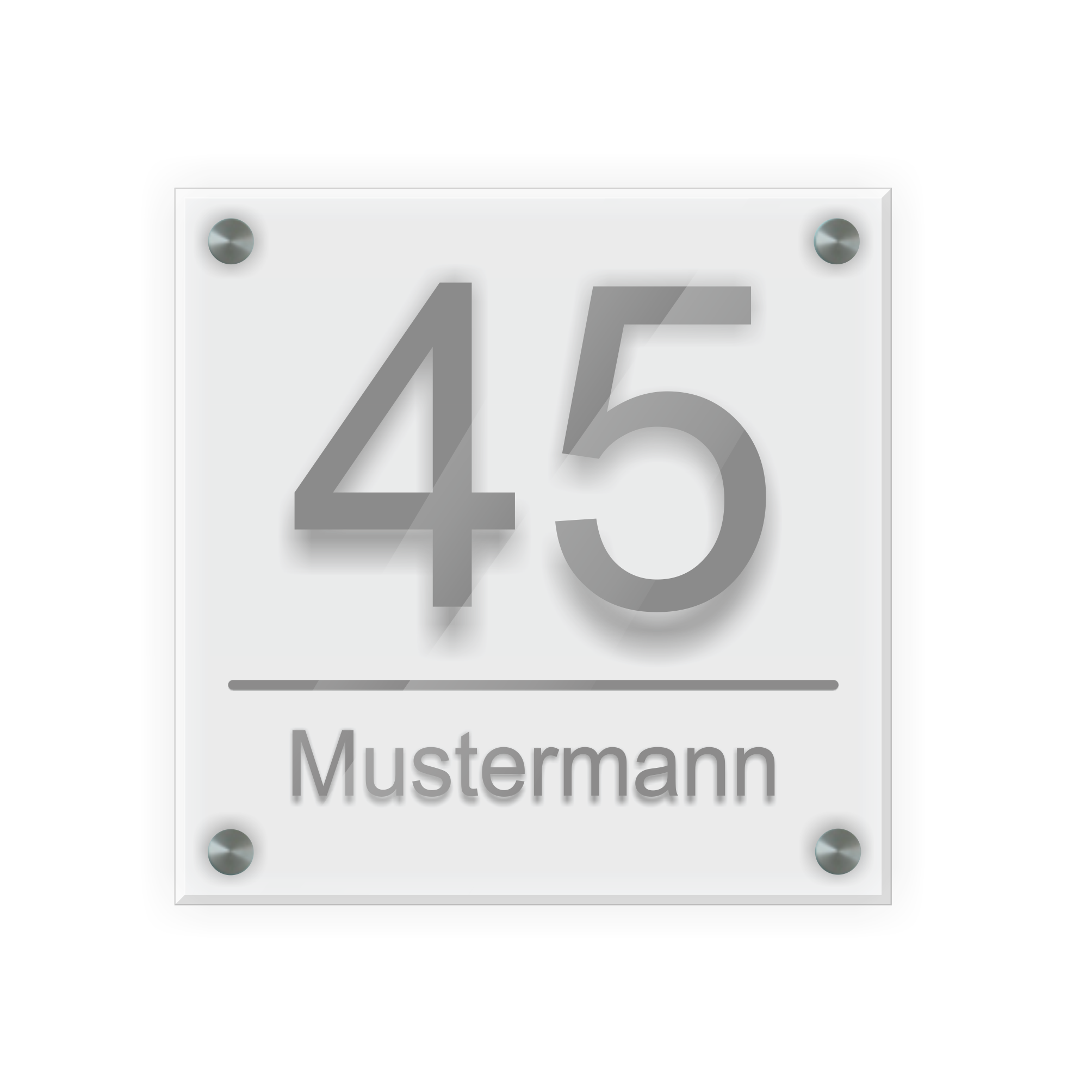 Türschild aus Acrylglas Design 2 inkl. Aluminium-Abstandshalter