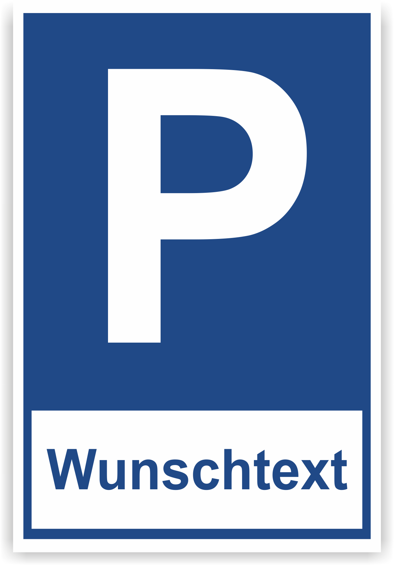 Parkplatzschild 30 x 20 cm | PVC oder Alu-Verbund