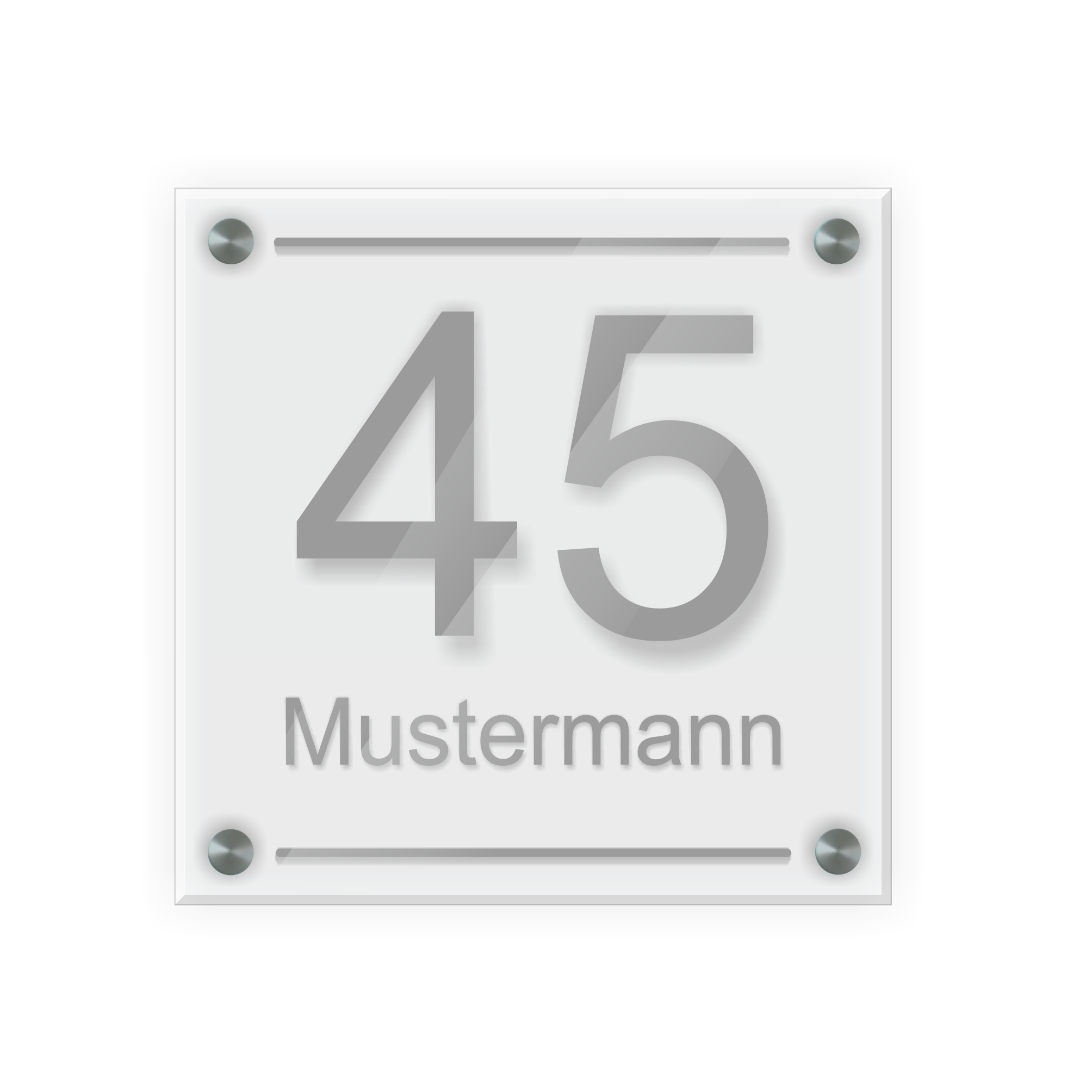 Türschild aus Acrylglas Design 3 inkl. Aluminium-Abstandshalter 